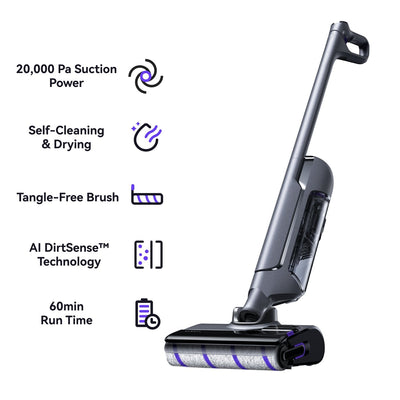 Narwal S20 Pro Vacuum mop with features listed on a white background